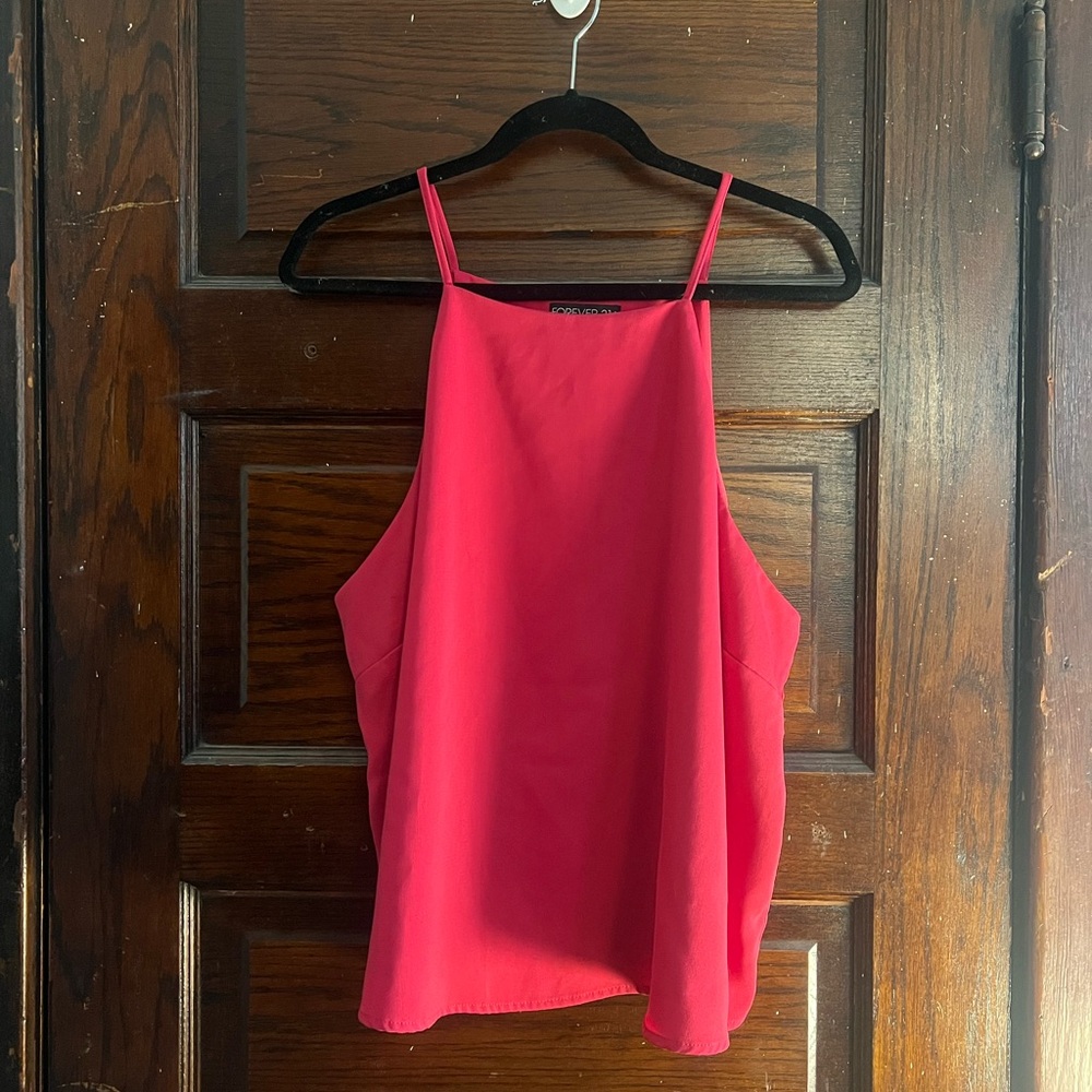 Women's Pink Sleeveless Top